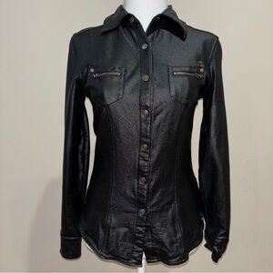 Harley-Davidson Black Button Down Shirt Tailored Fit Size XS